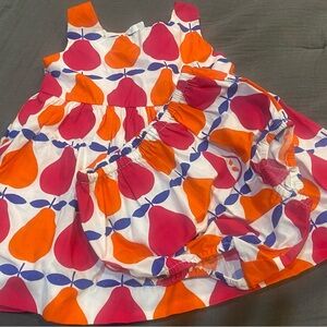 Jacadi Pink and Orange Pear Print Kids Matching Set